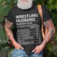 Wrestling Husband Nutrition Facts | Funny Wrestling Husband Gift For Women Unisex T-Shirt Gifts for Old Men