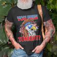 You Free Tonight Usa American Flag Patriotic Eagle Mullet Unisex T-Shirt Gifts for Old Men