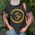 Zen Buddha Energy Symbol Golden Yoga Meditation Harmony T-Shirt Gifts for Old Men