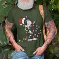 Black Cat Christmas Lights Cat Lover Xmas Pajama T-Shirt Gifts for Old Men