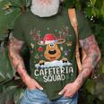 Cafeteria Squad Reindeer Santa Hat Christmas Family T-Shirt Gifts for Old Men