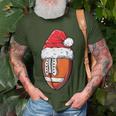 Christmas Football Ball Santa Hat Xmas Boys Team Sport T-Shirt Gifts for Old Men