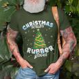 Christmas Scrubs Rubber Gloves Scrub Top Cute Tree Lights T-Shirt Gifts for Old Men