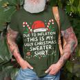 Due To Inflation This Is My Ugly Sweater For Christmas T-Shirt Gifts for Old Men