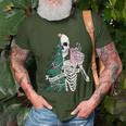 Christmas Sorta Merry Sorta Scary Skeleton Xmas Tree T-Shirt Gifts for Old Men