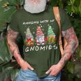 Hanging With Gnomies Gnomes Light Christmas Pajamas Mathicng T-Shirt Gifts for Old Men