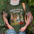 Hanging With My Gnomies Happy Thanksmas Thanksgiving Xmas T-Shirt Gifts for Old Men