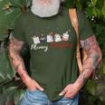 Meowy Catmas Santa Hat Xmas Cat Lover Christmas Lights T-Shirt Gifts for Old Men