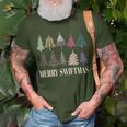 Merry Swiftmas Christmas Trees Xmas Holiday Pajamas Retro T-Shirt Gifts for Old Men