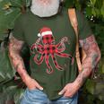 Red Plaid Octopus Pajama Family Buffalo Christmas T-Shirt Gifts for Old Men