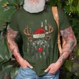 Reindeer Camo American Flag Christmas Pajama X-Mas Veteran T-Shirt Gifts for Old Men