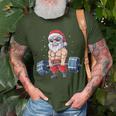 Santa Weightlifting Christmas Fitness Gym Deadlift Xmas T-Shirt Gifts for Old Men