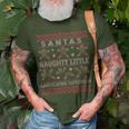 Ugly Christmas Xmas Santa Landscaping Supervisor Job T-Shirt Gifts for Old Men