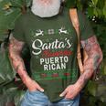 Vintage Santa Claus Favorite Puerto Rican Christmas Tree T-Shirt Gifts for Old Men
