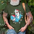 Yeti To Party Shark Santa Hat Christmas Pajama Xmas T-Shirt Gifts for Old Men