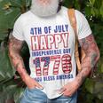 4Th Of July Happy Independence-Day 1776 God Bless America Unisex T-Shirt Gifts for Old Men