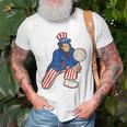 Abraham Lincoln Playing Volleyball Funny 4Th Of July Unisex T-Shirt Gifts for Old Men