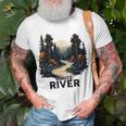 Amite River Retro Minimalist River Amite T-Shirt Gifts for Old Men