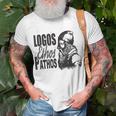 Aristotle Logos Ethos Pathos Greek Philosophy Speech T-Shirt Gifts for Old Men