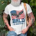 Bald Is Beautiful July 4Th Eagle Patriotic American Flag Usa Unisex T-Shirt Gifts for Old Men