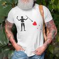 Barbary States Pirate Blackbeard's Flag Blackbeard T-Shirt Gifts for Old Men