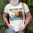 Best Pug Dad Ever Black Version Vintage Father Day Unisex T-Shirt Gifts for Old Men