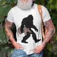Bigfoot Cradling Armadillo Cryptid Sasquatch Unisex T-Shirt Gifts for Old Men