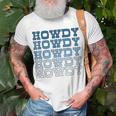 Blue Wild West Western Rodeo Yeehaw Howdy Cowgirl Country Unisex T-Shirt Gifts for Old Men