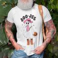 Boo-Jee Spooky Season Retro Ghost Western Halloween Boujee T-Shirt Gifts for Old Men