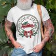 Christmas At The Farm Red Truck Xmas Tree Country Farmhouse T-Shirt Gifts for Old Men