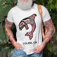 Colma California Native American Orca Killer Whale T-Shirt Gifts for Old Men