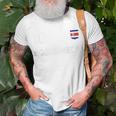 Costa Rica Soccer Fan Jersey Costa Rica Flag Football Lovers Unisex T-Shirt Gifts for Old Men