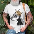 Doberman Pinscher Dog Wearing Crown T-Shirt Gifts for Old Men