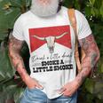 Drink A Little Drink Smoke A Little Smoke Retro Bull Skull T-Shirt Gifts for Old Men