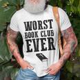 Funny Religion Bible Atheism Worst Book Club Ever Unisex T-Shirt Gifts for Old Men