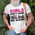 Girls Dont Camp We Glamp Camper Girl Glamper Camping Unisex T-Shirt Gifts for Old Men