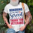 Honoring All Who Served Thank You Veterans Day American Flag T-Shirt Gifts for Old Men