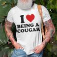 I Love Being A Cougar I Heart Being A Cougar Unisex T-Shirt Gifts for Old Men