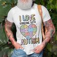 I Love Someone With Autism Kids Heart Puzzle Colorful Kids Unisex T-Shirt Gifts for Old Men