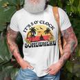 Its 5 Oclock Somewhere Summer Beach Retro Sunset Vacation Unisex T-Shirt Gifts for Old Men