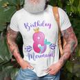 Kids Girls 8Th Birthday Mermaid Birthday Party 8 Years Old Fish Unisex T-Shirt Gifts for Old Men