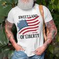 Memorial Day Sweet Land Of Liberty American Flag Unisex T-Shirt Gifts for Old Men