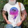 Palm Trees Beach Sunset Beach Lovers Summer Vacation Unisex T-Shirt Gifts for Old Men