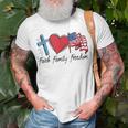 Patriotic Retro Faith Family Freedom Usa Flag 4Th Of July Unisex T-Shirt Gifts for Old Men