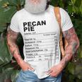 Pecan Pie Nutritional Facts Dessert Food Lovers T-Shirt Gifts for Old Men