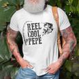 Pepe Fishing Reel Cool Pepe T-Shirt Gifts for Old Men