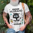 Proud Husband Of A Class Of 2023 Graduate Funny Black Cat Unisex T-Shirt Gifts for Old Men