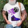 Purple Basketball Sneaker Unisex T-Shirt Gifts for Old Men