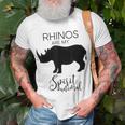 Rhino Rhinoceros Spirit Animal J000470 T-Shirt Gifts for Old Men