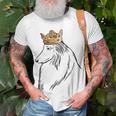 Rough Collie Dog Wearing Crown T-Shirt Gifts for Old Men
